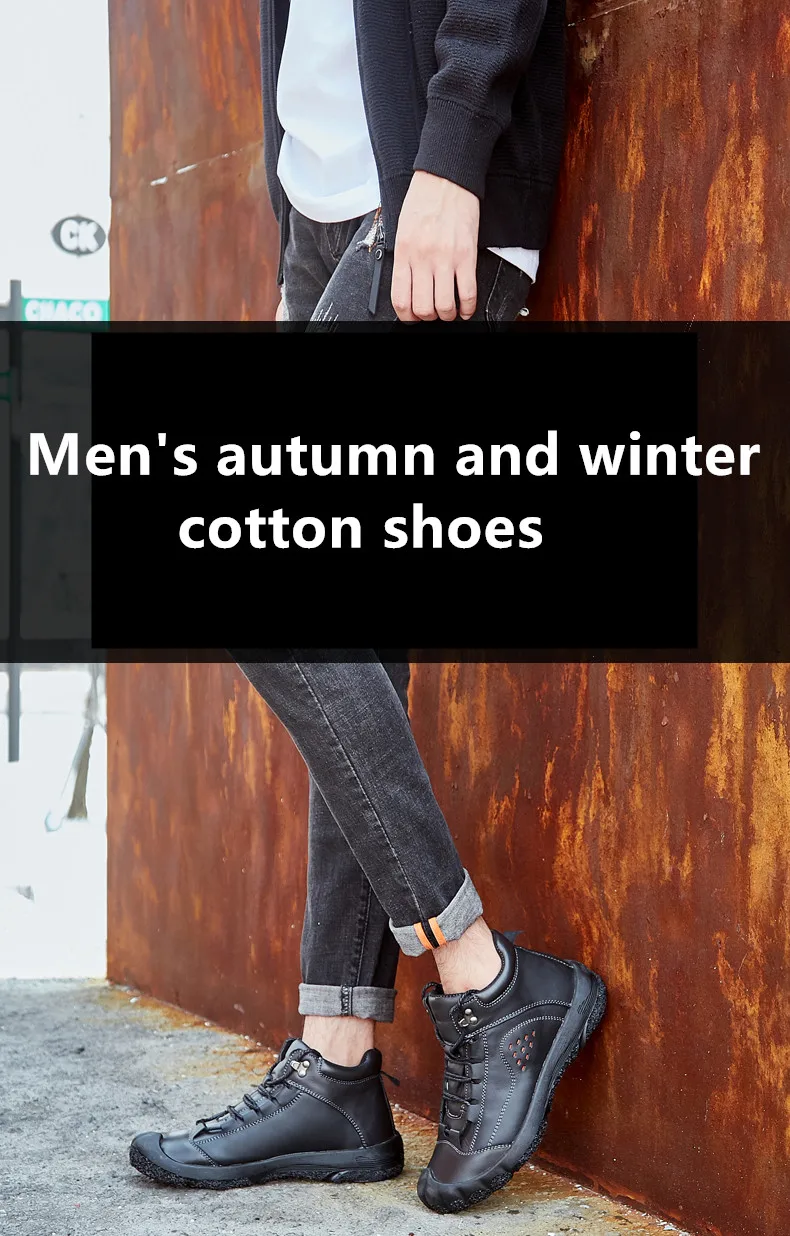Mnalyo/осень-зима; мужские зимние ботинки; мужская хлопковая обувь; Мужская водонепроницаемая Нескользящая повседневная обувь на шнуровке; уличная модная новинка; большие размеры
