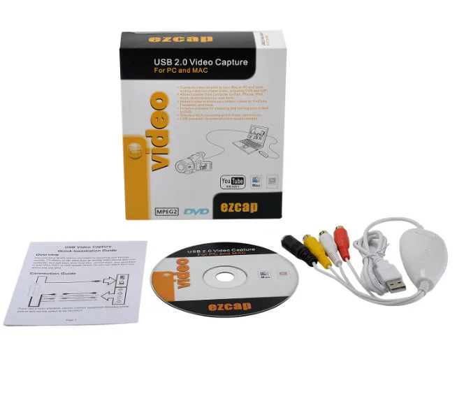 

AV Signal Video Capture Card Free Drive USB Video Grabber for MAC