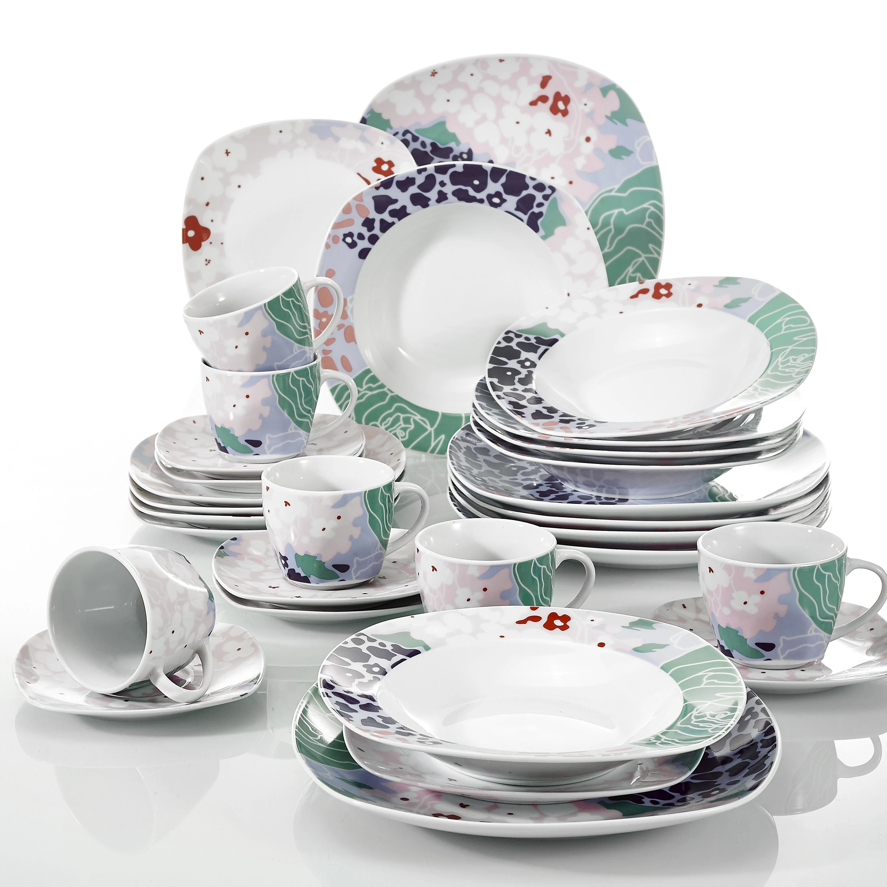30Pc Dinner Set Crockery Dining Service for 6 Plates Bowls Cup Saucer Dinnerware 30Pc Dinner Set Crockery Dining Service for 6 Plates Bowls Cup Saucer Dinnerware