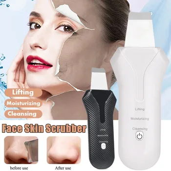 

Ultrasonic Skin Scrubber Deep Cleaning ic Face Scrubber 3 Modes Rechargeable Skin Spatula Deep Facial Cleanser Peeling Massager