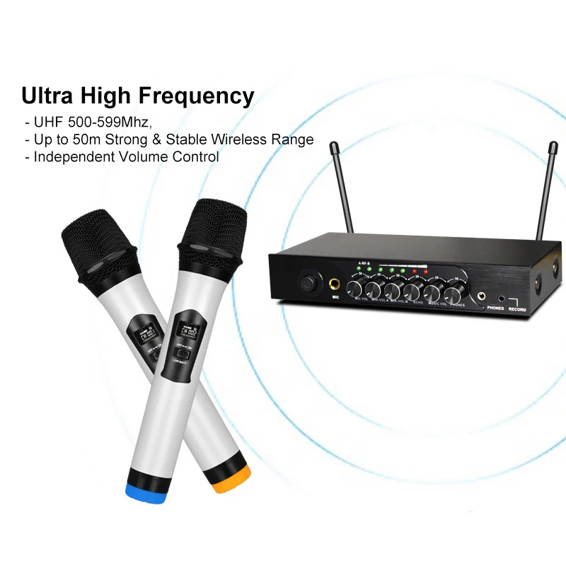 Профессиональный UHF Bluetooth беспроводной микрофон M6 с регулируемыми басами