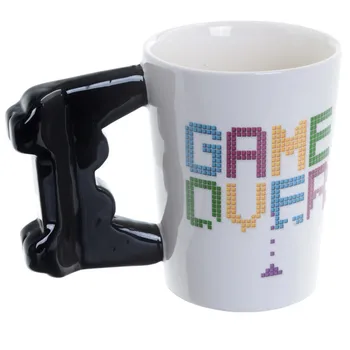 

GAME OVER coffee mugs with GAME consoles handle cool cups and mugs