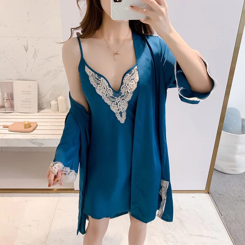 

Женский Атласный халат для подружки невесты, Элегантная пижама, халат, халат, кимоно, шелковая одежда для сна