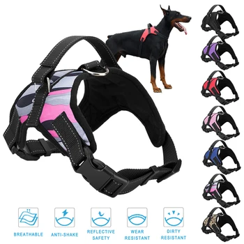 

Adjustable Nylon Pet Vest No Pull Dog Harness Vest For Big Dog, Large Dog Leash Collar Pet Supplies Accessories S to XL