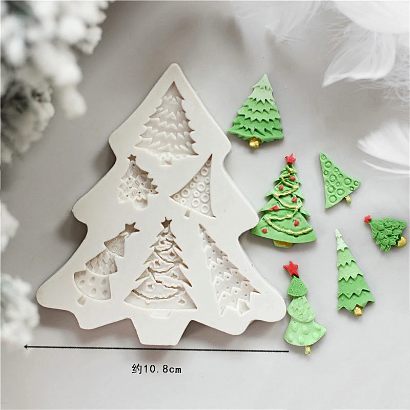 Santa Claus Wooden House Snowflake Tree Sugarcraft Fondant Christmas Cake  Molds Mould Baking Cake Decorating Tools - Cake Tools - AliExpress