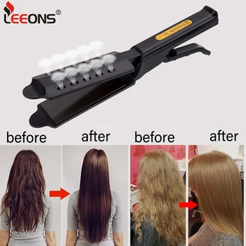 

Leeons Steam Hair Straightener Four-Gear Temperature Control Ionic Steam Straighten Professional Hair Straightener Remington