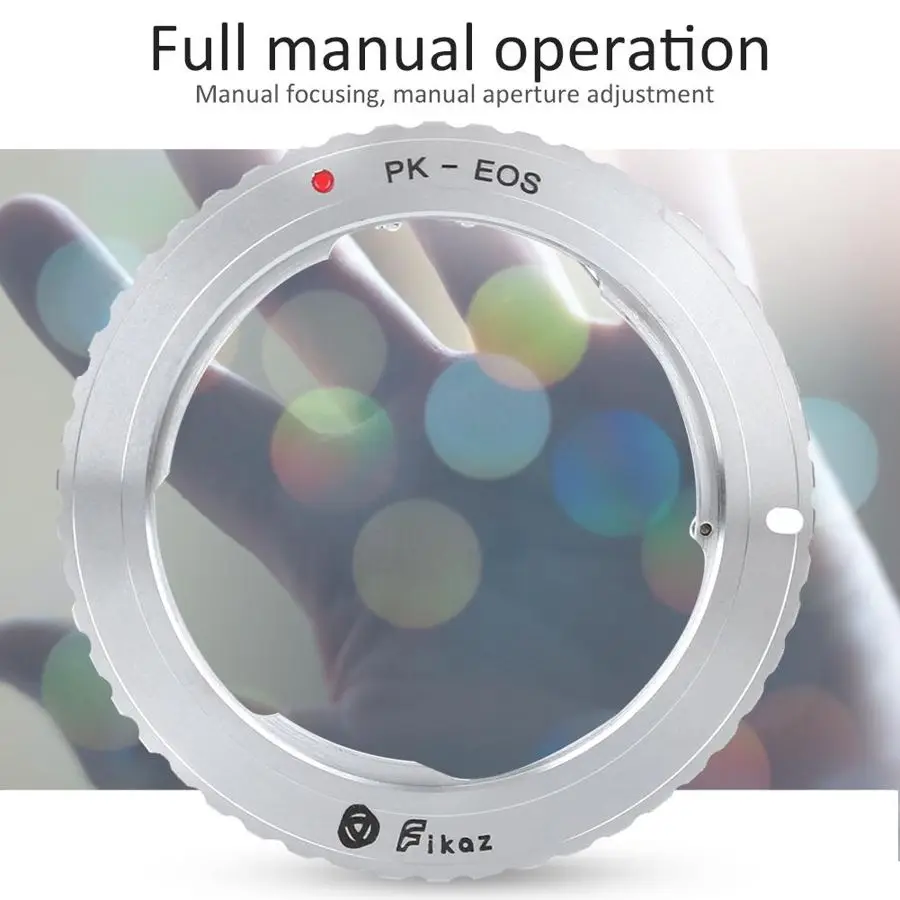Fikaz PK-EOS lens holder Aluminium Alloy Lens Adapter Ring for Pentax PK Mount to Canon EOS Digital DSLR Camera macro | Электроника