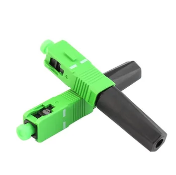

100PCS FTTH SC APC single-mode fiber optic SC APC quick connector Fiber Optic Fast Connector