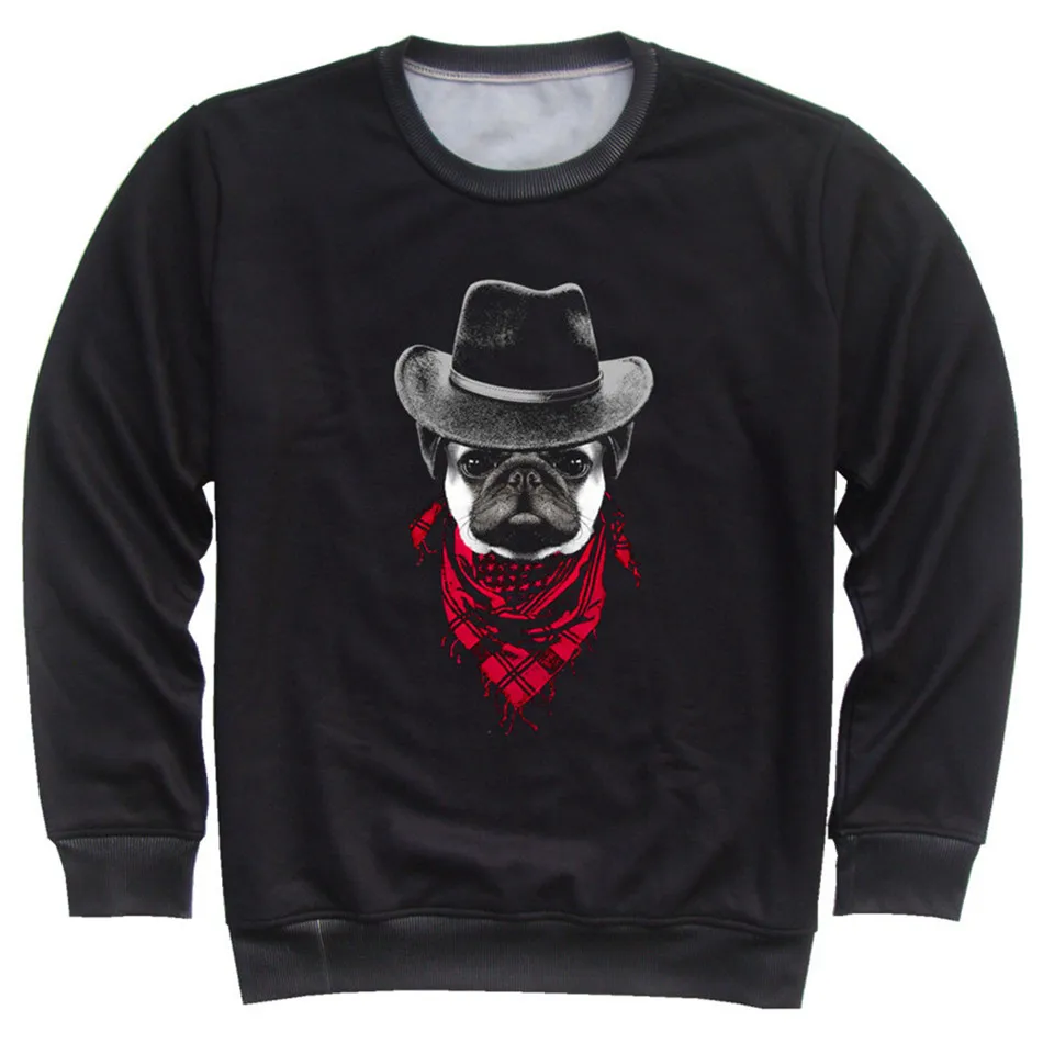 4-13 Years Children 3D Hoodies Colorful Mask Pug Animal Lion Tiger Mouse Printed Boys Girls Sweatshirts Kids Pullovers Clothes