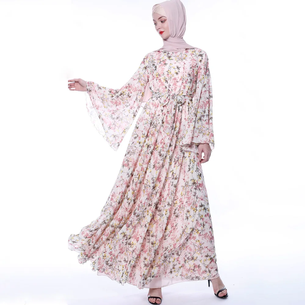 

Plus Size Muslim Abaya Cardigan Maxi Dress Hijab Kimono Long Robe Female Vestidos Middle East Ramadan Eid Turkish Islamic Prayer