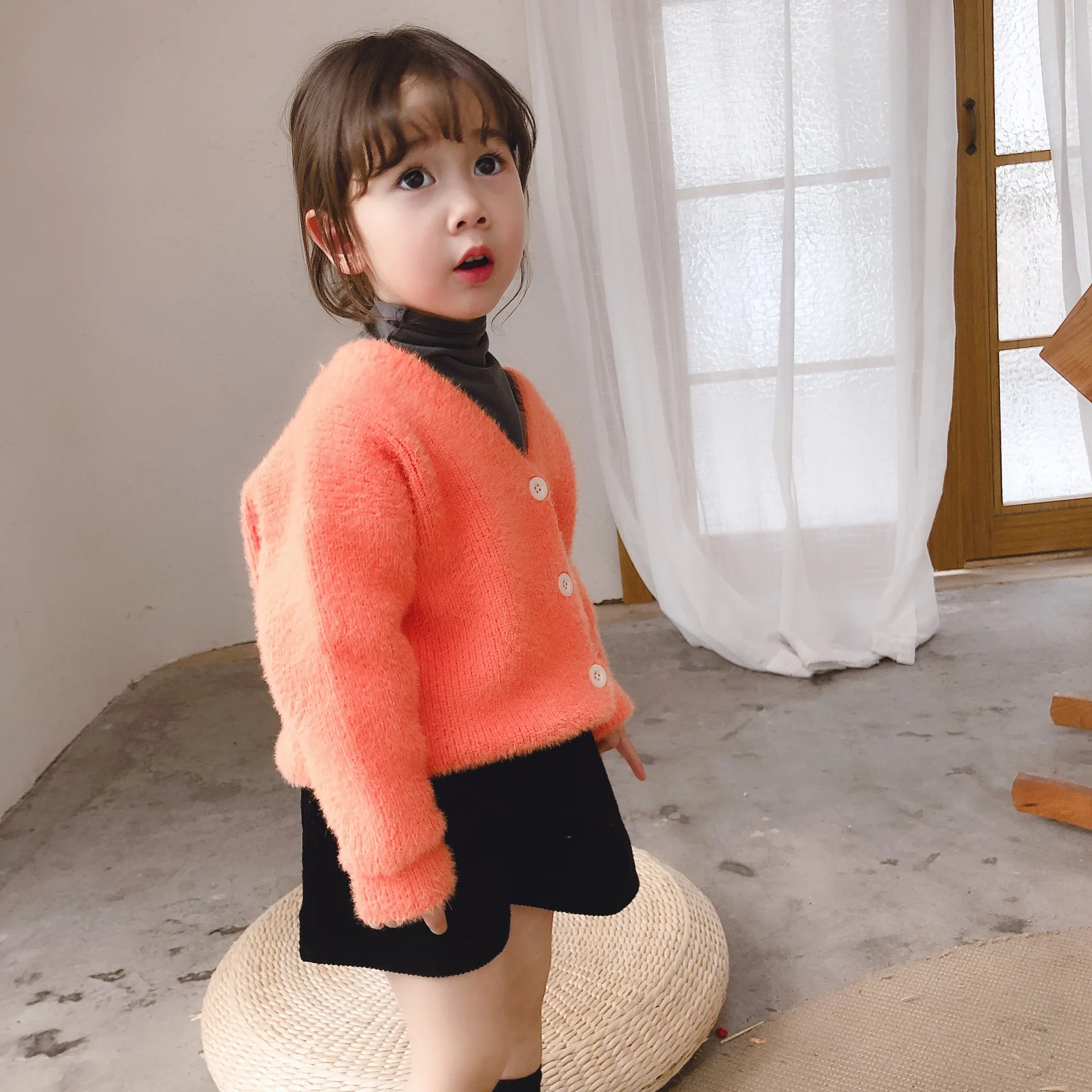 Теплый кардиган-пальто для детей 1-6 лет, пальто, вязаные свитера для маленьких девочек, куртки, детская верхняя одежда