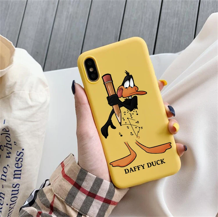 Bugs Bunny TweetyBird Даффи Дак Looney Tunes чехол для iPhone 6 7 6plus X XR XSMAX 11 роскошный цветной Мягкий силиконовый чехол для телефона