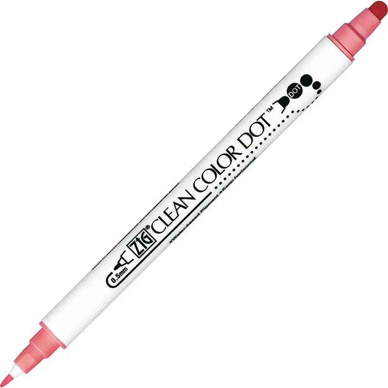 1pc Japan Zig KURETAKE TC-6100 Double Head DOT Marker Watercolor Pen washable watercolor pen watercolor pen CLEAN COLOR DOT Student Painted Art Brush Round Stamp