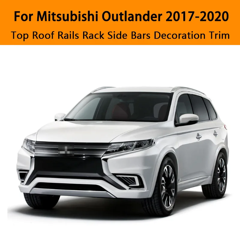 For Mitsubishi Outlander 20172020 Aluminium Alloy Silver Top Roof Rails Rack Side Bars
