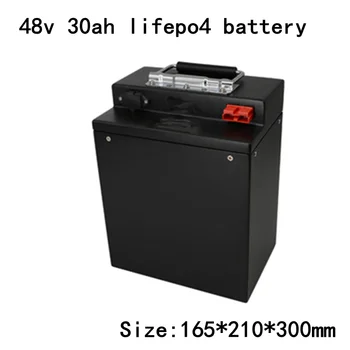 

48V 30Ah Waterproof Lifepo4 Lithium Battery with BMS for Scooter Bike Tricycle Solar Backup Power + 5A Charger