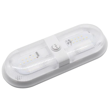 

1 Pack Rv Interior Light Super Bright Dc 12V Led Rv Ceiling Double Dome Light Trailer Camper Rv Interior Lighting With On/Off Sw