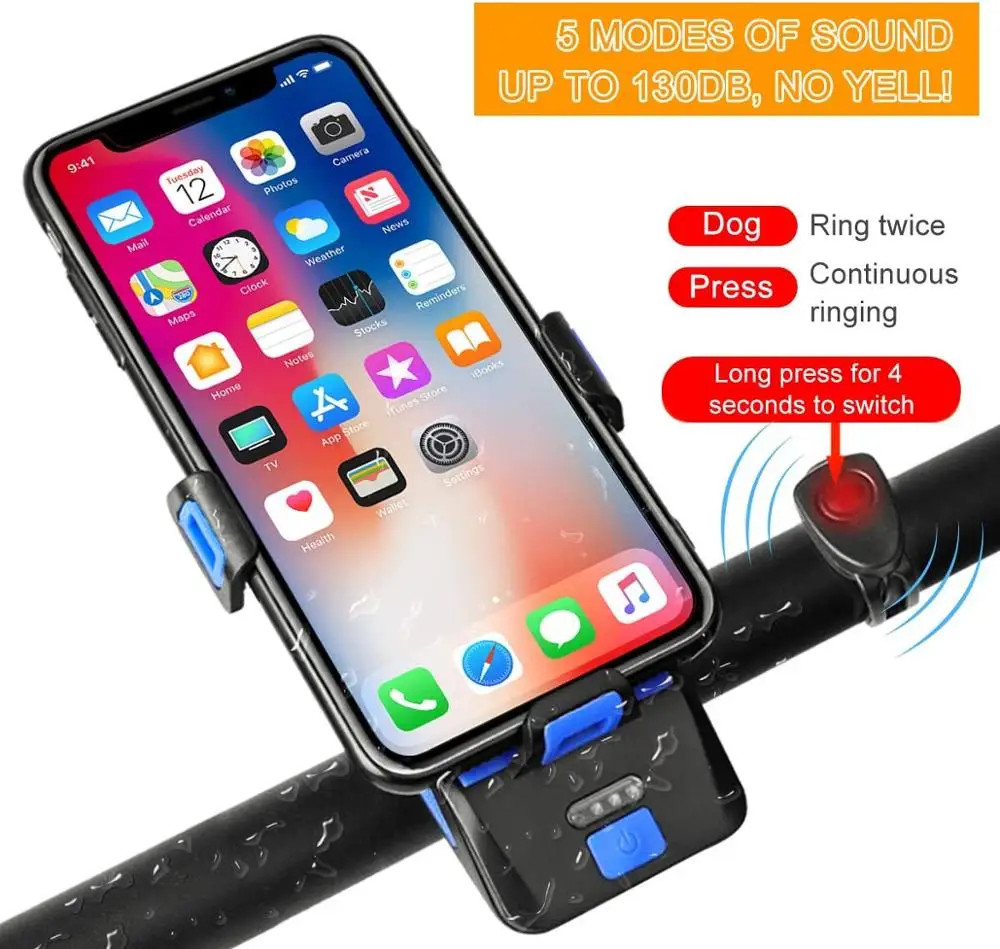 Ultra Bright Bike Light Set 4000 mAh Rechargeable Bicycle Light 6 Hours Endurance Equip Bicycle Front Headlight Back Taillight