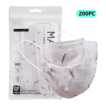 

10/20/30/50/100/200PCS Adult Mask Disposable Mask In rial 3 Layer Earring Mask Cloth Mask Reusable Mouth Mask Washable Face
