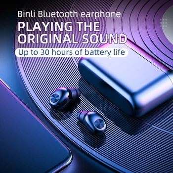 

BL1 TWS Wireless 5.0 Bluetooth Earphone Deep Bass Stereo Handfree Sport Noise Cancelling Headset With 2200mah Power Bank