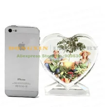 JB-13 в форме сердца пустая прозрачная фоторамка для сублимации Индивидуальные изображения