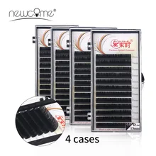 Thinkshow 0,1 мм 4 шт./лот B/C/D локон 8-15 мм длина ресницы Удлиненные натуральные длинные ручной работы Поддельные ресницы