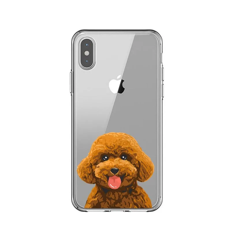 French bulldog Poodle Border Collie Super Cute Corgi silicone Cover Cases for iphones 11 Pro Max Xs 6 6S 7 8 plus X XR XS MAX