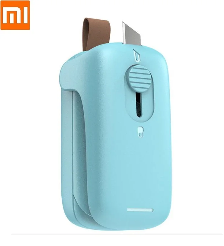 Xiaomi Portable sealing machine household mini hand-pressed Heater Sealer food bag snack plastic bag Sealing clip Unboxing knife