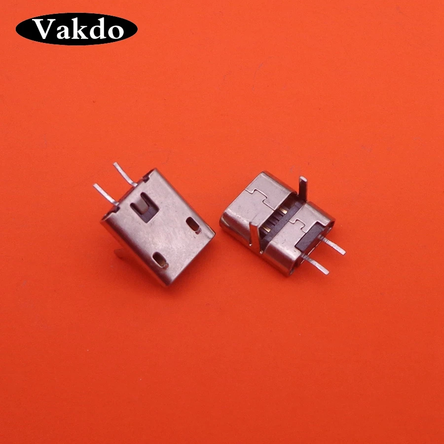 50 шт. 2 контактный мини микро USB разъем интерфейса Разъем SMD SMT pcb док Разъемы DIY
