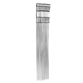 

Stainless Steel Barbecue Needle BBQ Flat Round Skewers BBQ Needle Anti-skid Handle Barbecue Sign with Pusher