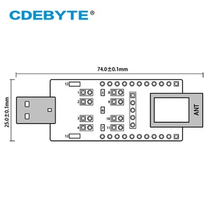 Image 5 - E18 TBL 01 CDEBYTE CH340G USB إلى TTL المنفذ التسلسلي اختبار مجلس أطقم 2.4GHz CC2530 زيجبي وحدة