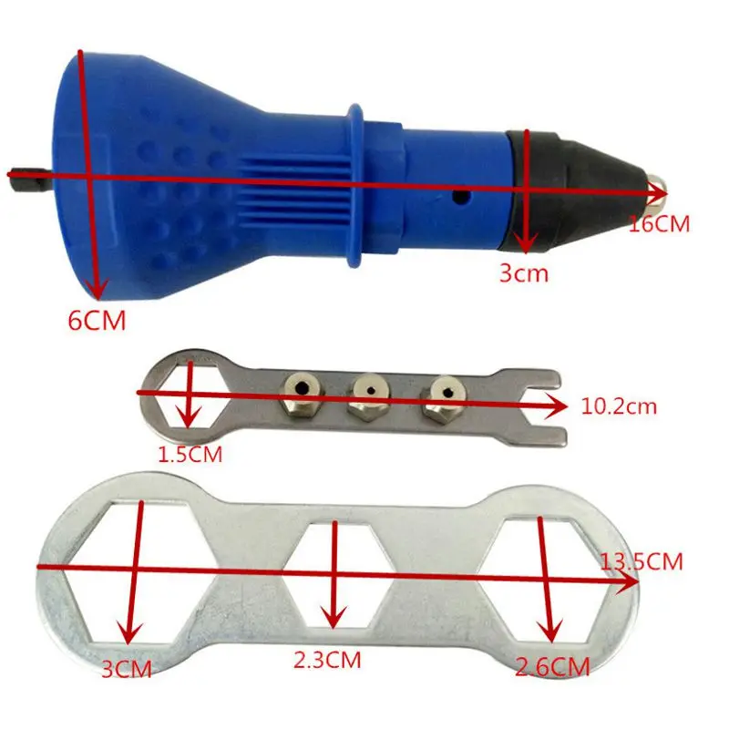 Kopen Elektrische Klinknagel Moer Gun Klinken Tool Cordless Klinken Boor Adapter Insert Moer Tool Multifunctionele Nail Gun Auto Klinknagel