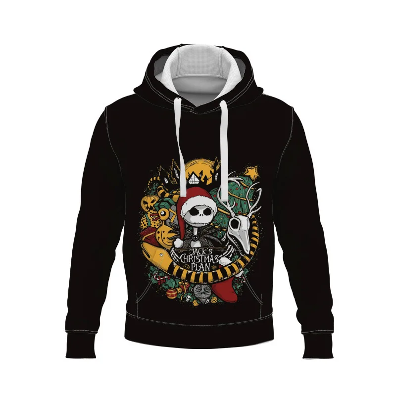 

Fashion men's Hoodie 3D-Printed Funny Skull Street Wear Harajuku Pullover Hip Hop Jacket Men's Sweatshirt Super Dalian Hoodie