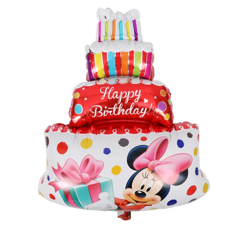 Гигантские 114 см воздушные шары в форме Микки, Минни мультфильм день рождения украшения гелиевые шары для детей день рождения Декор Классические игрушки - Цвет: Кофе