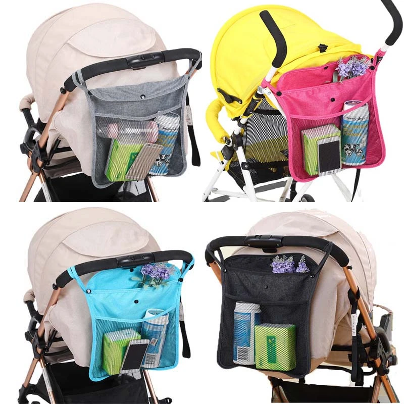 good baby stroller accessories	 Baby Stroller Bag Mesh Hanging Storage Bag Baby Trolley Bag Diaper Storage Seat Pocket Carriage Bag Stroller Accessories baby stroller accessories deals	