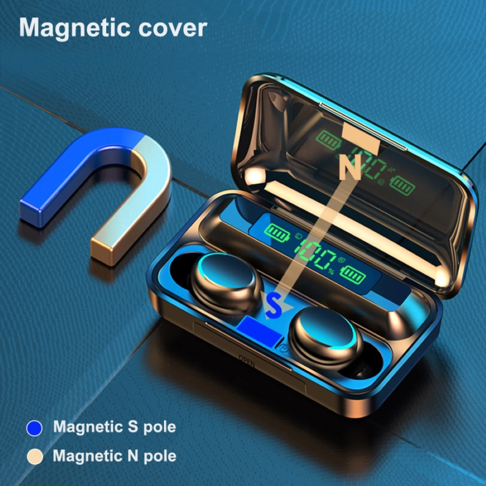 Portable Smart Charge Earphone 20 20000Hz DC 5V F9 5C TWS Bluetooth 5 0 Rechargeable Smart Wireless Earphones with Mic