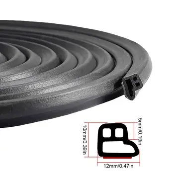 

10m Windshield Rubber Seal Car Weatherstrip Rubber Strip Seal for Automotive Doors Sound Insulation L-Shape 32 Ft Door Seal