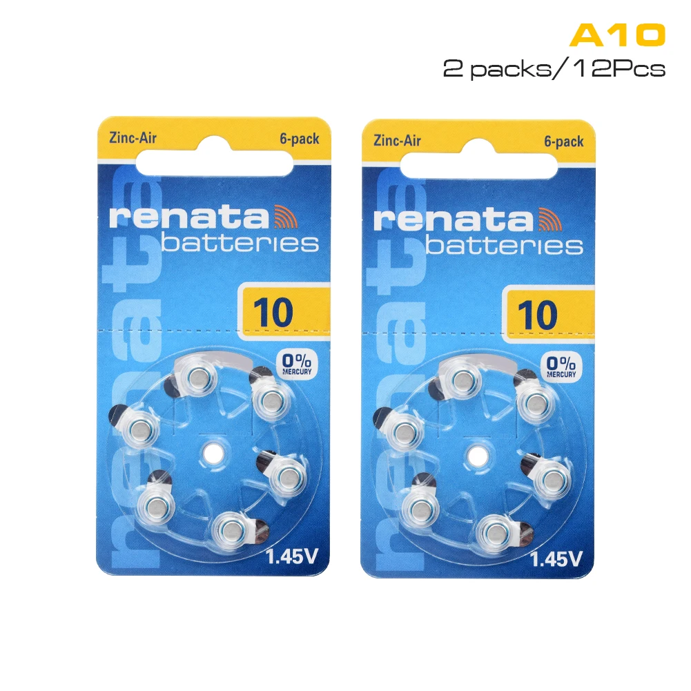 12 шт. в упаковке A10 PR70 B010 B20PA 10HP DA10H DA10N AC230E AC10 1 45 V цинковоздушная Батарея