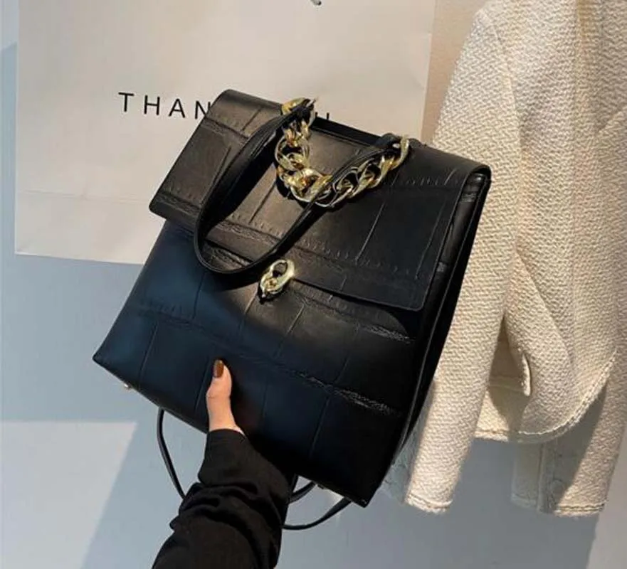 Tanie Nowy plecak kobiety wysokiej jakości miękkie skórzane torby na ramię łańcuchy torebka sklep