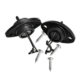

1 Pair Strong Durable Drain Plugs With Screws For Kayak Canoes Boat Black