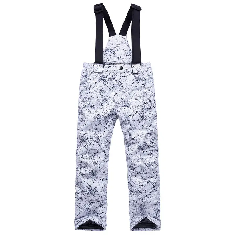 Snowboarding Trousers Ski Bibs Skiing Pants For Children Girl and Boy Winter -30