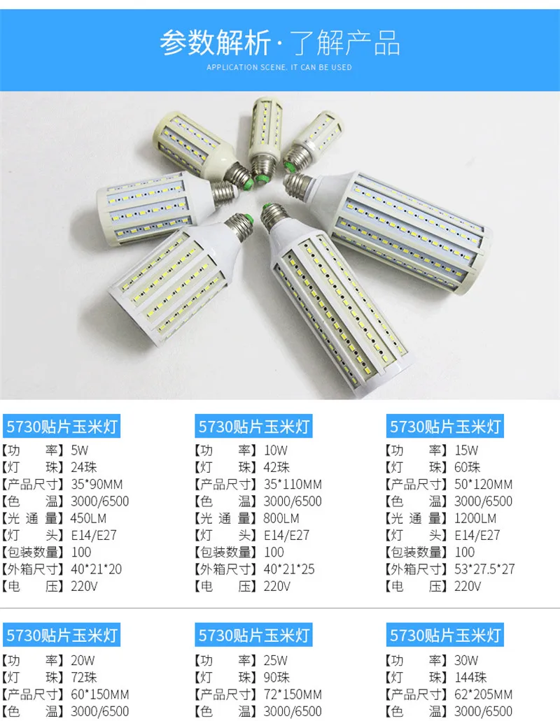 节能灯泡_高亮led玉米灯节能灯泡5730室内lede14螺口led - 阿里巴巴(17)