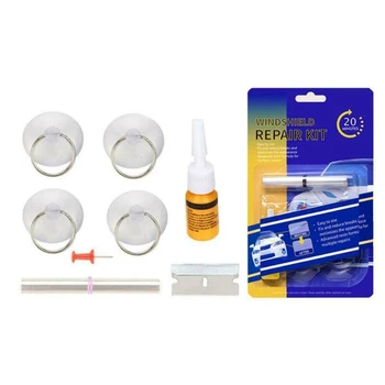 

Car Window Glass Repair Fluid Kit Windshield DIY Scratch Crack Restore Tool Easy To Use - Takes Only Minutes