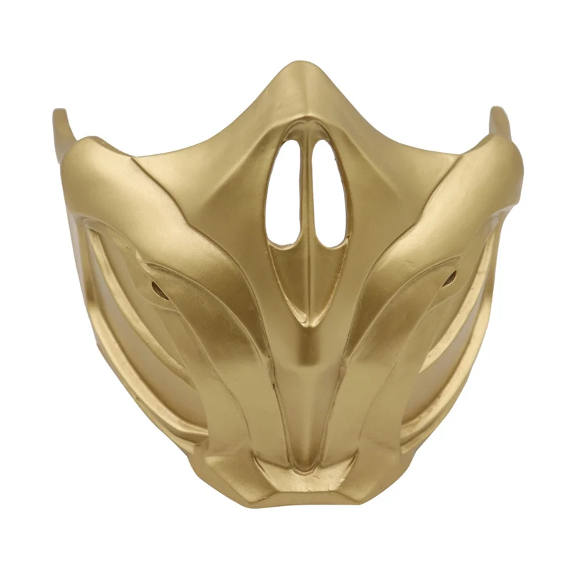 Mortal Kombat X Mask Cosplay MK Scorpion Mask Gold Halloween Mask Props PVC 