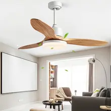 Высококачественный светодиодный потолочный вентилятор для гостиной, скандинавские деревянные потолочные вентиляторы с подсветкой, 48 дюймовые лопатки, охлаждающий вентилятор, дистанционный вентилятор, лампа