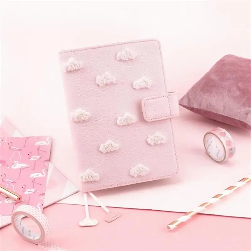 

TOPSTHINK A6 handbook ins planner notepad pink multifunction notebook creative blank cute large capacity plan book ladys girls