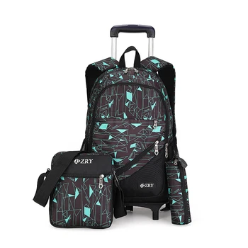 

Fashion Children Rolling School Backpacks 2/6 Wheels Detachable wheeled School Bags Kids Trolley Backpack Bookbag