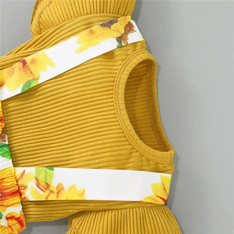 yellow color baby girl clothes set (11)