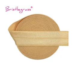Sparkling Satin Elastic Ribbon for Crafts and Accessories - 3/4 Width, Multiple Lengths Available (Old Gold)