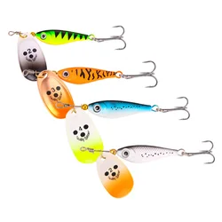 4Pcs Fishing Lures Metal Sequin Artificial Bait 3D Eyes Fake Baits Fishing Tackle Accessories