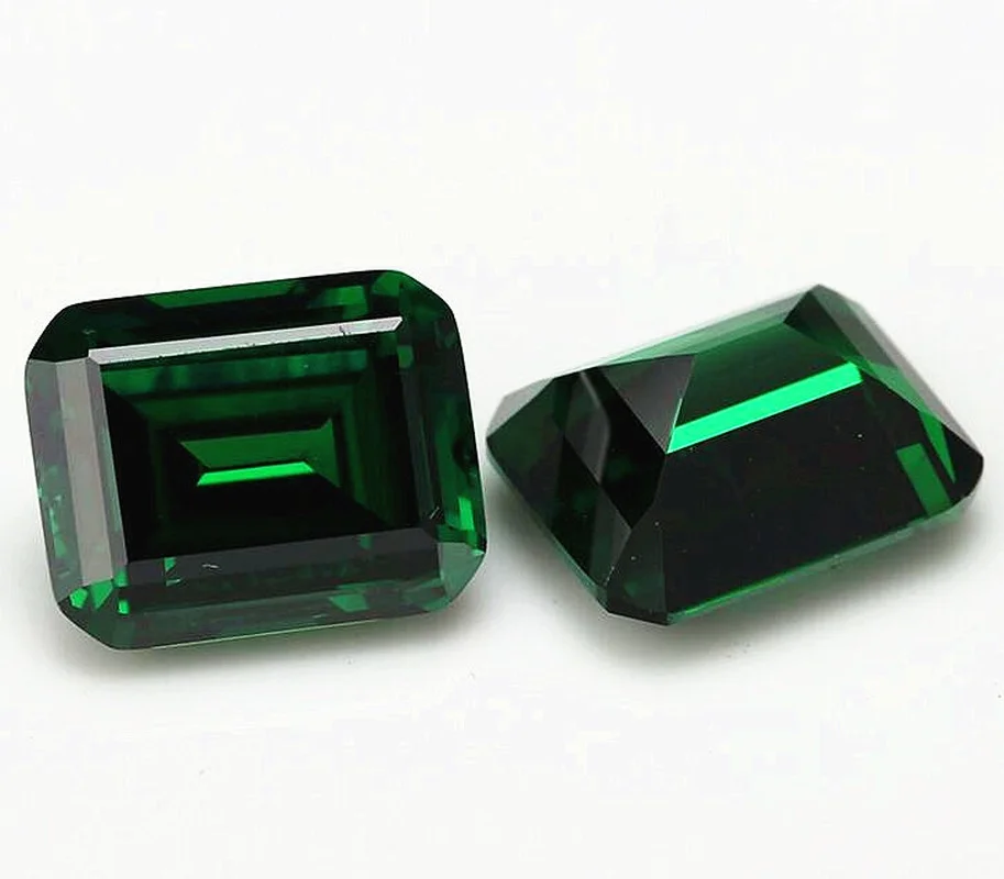 Loose Emerald Gem Loose Gemstone Jewelry Unheated 5.50 Cts Natural Mined 8mmx10mm Emerald Sri-Lanka VVS Emerald Cut Gem